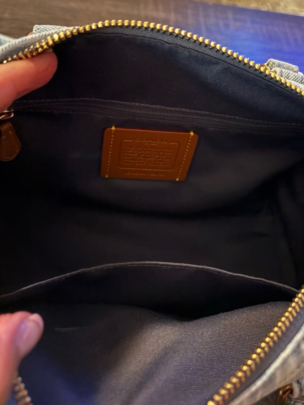 COACH hard to find Loved In Denim Rowan - Picture 6 of 6